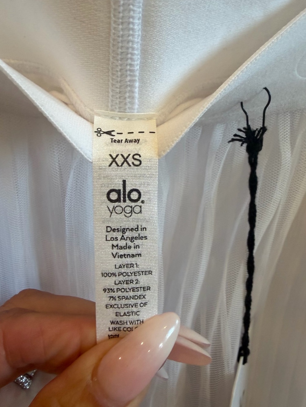 ALO Yoga White Tulle Skirt with Attached Shorts - Picture 2 of 3